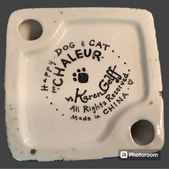 Happy Dog & Cat - WOOF DOG Candlestick "Chaleur" by Karen Gelff, Gently Used. - Picture 6 of 7